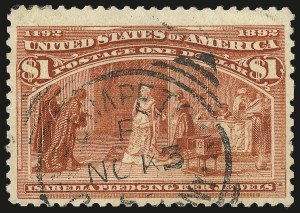 Sale 992, Lot 2315, 1893 Columbian Issue (10c thru $1.00, Scott 237-241)