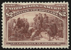 Sale 992, Lot 2321, 1893 Columbian Issue ($2.00 thru $5.00, Scott 242-245)