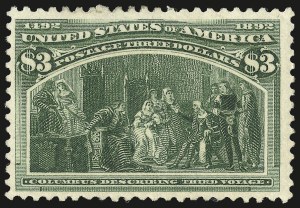 Sale 992, Lot 2329, 1893 Columbian Issue ($2.00 thru $5.00, Scott 242-245)
