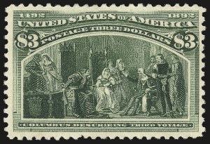 Sale 992, Lot 2330, 1893 Columbian Issue ($2.00 thru $5.00, Scott 242-245)