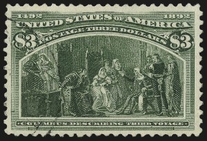 Sale 992, Lot 2332, 1893 Columbian Issue ($2.00 thru $5.00, Scott 242-245)