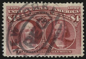 Sale 992, Lot 2339, 1893 Columbian Issue ($2.00 thru $5.00, Scott 242-245)