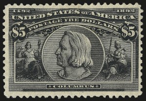 Sale 992, Lot 2340, 1893 Columbian Issue ($2.00 thru $5.00, Scott 242-245)