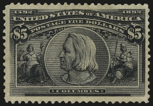 Sale 992, Lot 2341, 1893 Columbian Issue ($2.00 thru $5.00, Scott 242-245)