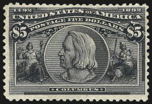 Sale 992, Lot 2343, 1893 Columbian Issue ($2.00 thru $5.00, Scott 242-245)