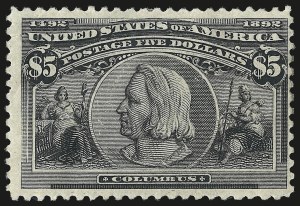 Sale 992, Lot 2344, 1893 Columbian Issue ($2.00 thru $5.00, Scott 242-245)