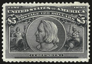 Sale 992, Lot 2345, 1893 Columbian Issue ($2.00 thru $5.00, Scott 242-245)