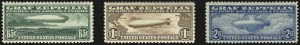 Sale 992, Lot 2584, Air Post Graf Zeppelin Issue (Scott C13-C15)
