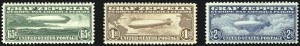 Sale 992, Lot 2585, Air Post Graf Zeppelin Issue (Scott C13-C15)