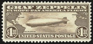 Sale 992, Lot 2588, Air Post Graf Zeppelin Issue (Scott C13-C15)