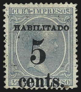 Sale 992, Lot 2723, The Dr. Yamil H. Kouri Collection of Cuba Puerto Principe Issues (Second Printing)