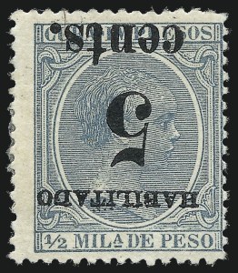 Sale 992, Lot 2726, The Dr. Yamil H. Kouri Collection of Cuba Puerto Principe Issues (Second Printing)