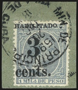 Sale 992, Lot 2736, The Dr. Yamil H. Kouri Collection of Cuba Puerto Principe Issues (Fifth Printing, Balance)