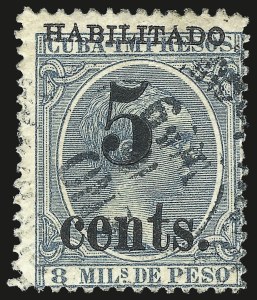 Sale 992, Lot 2761, The Dr. Yamil H. Kouri Collection of Cuba Puerto Principe Issues (Fifth Printing, Balance)