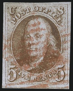 Sale 993, Lot 101, 5c 1847 Issue - Orange Brown