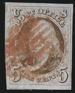 Sale 993, Lot 104, 5c 1847 Issue - Orange Brown