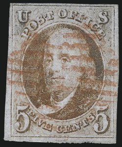 Sale 993, Lot 111, 5c 1847 Issue - Brown Orange