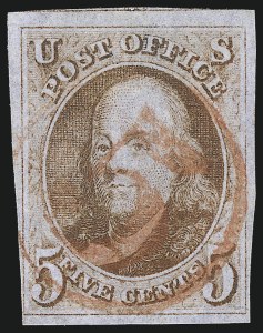 Sale 993, Lot 113, 5c 1847 Issue - Brown Orange