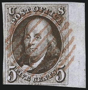 Sale 993, Lot 124, 5c 1847 Issue - Double Transfers