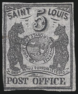 Sale 993, Lot 14, St. Louis Bears Postmasters Provisionals