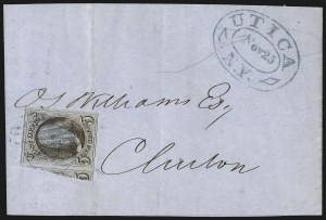 Sale 993, Lot 142, 5c 1847 Issue - Recut Left Frameline