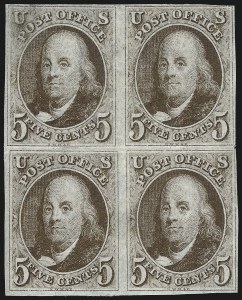 Sale 993, Lot 143, 5c 1847 Issue - Recut Left Frameline