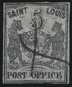 Sale 993, Lot 15, St. Louis Bears Postmasters Provisionals