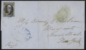 Sale 993, Lot 151, 5c 1847 Issue - Recut Left Frameline