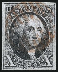 Sale 993, Lot 171, 10c 1847 Issue - Harelip Flaw, Double Transfers