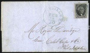 Sale 993, Lot 175, 10c 1847 Issue - Harelip Flaw, Double Transfers