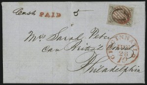 Sale 993, Lot 184, 5c 1847 Issue Covers