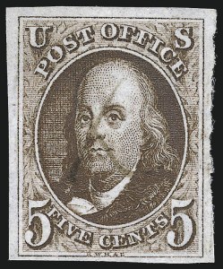 Sale 993, Lot 21, 5c 1847 Early Issues and Dark Brown Shades