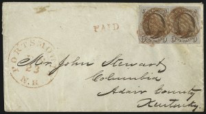 Sale 993, Lot 216, 5c 1847 Issue Covers
