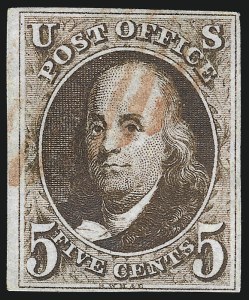 Sale 993, Lot 27, 5c 1847 Early Issues and Dark Brown Shades