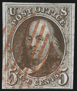 Sale 993, Lot 28, 5c 1847 Early Issues and Dark Brown Shades