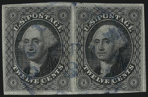 Sale 993, Lot 281, 1851-56 Issue Off Cover (12c)