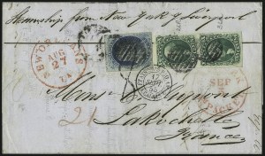 Sale 993, Lot 293, 10c 1855 Issue On Cover