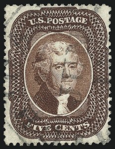 Sale 993, Lot 313, 5c 1857-60 Issue Off Cover