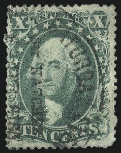 Sale 993, Lot 329, 10c 1857-60 Issue Off Cover