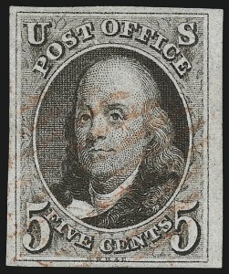 Sale 993, Lot 35, 5c 1847 Early Issues and Dark Brown Shades