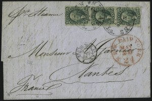 Sale 993, Lot 365, 10c 1857-60 Issue On Cover