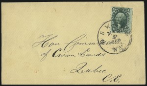 Sale 993, Lot 377, 10c 1857-60 Issue On Cover