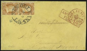Sale 993, Lot 381, 12c-30c 1857-60 Issue On Cover