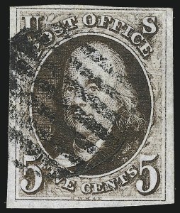 Sale 993, Lot 40, 5c 1847 Issue - Blackish Brown