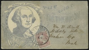 Sale 993, Lot 414, 1861-66 Issue On Cover (Scott 63-65)