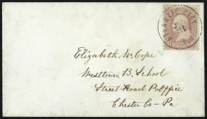 Sale 993, Lot 415, 1861-66 Issue On Cover (Scott 63-65)