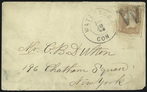 Sale 993, Lot 423, 1861-66 Issue On Cover (Scott 63-65)