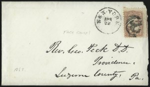 Sale 993, Lot 427, 1861-66 Issue On Cover (Scott 63-65)
