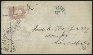 Sale 993, Lot 436, 1861-66 Issue On Cover (Scott 63-65)