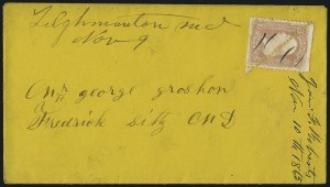 Sale 993, Lot 437, 1861-66 Issue On Cover (Scott 63-65)